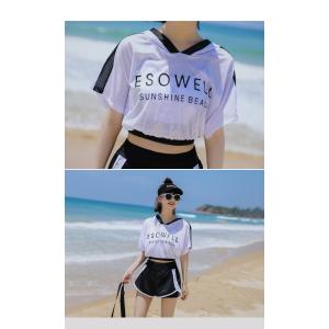 水着 レディース 3点セット 洋服見え 体型カ...の詳細画像4