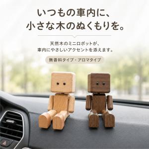 オブジェ 木製ロボット 車内アクセサリー アロ...の詳細画像2