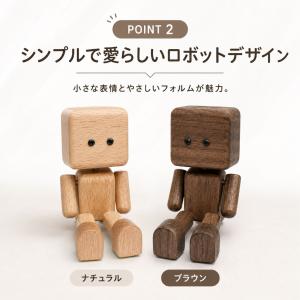 オブジェ 木製ロボット 車内アクセサリー アロ...の詳細画像4