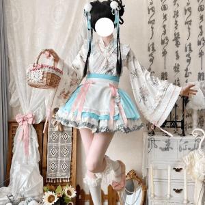 レディース 和風 ロリータ コスプレ衣装 メイ...の詳細画像3