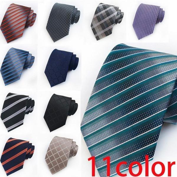 2枚セット！父の日 父の日ギフトネクタイ メンズ ストライプ チェック柄 スーツ ビジネス
