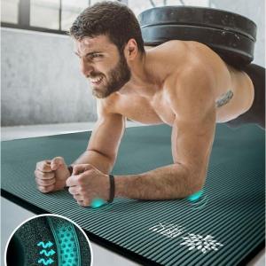 15mmヨガマットピラティス厚手トレーニングマット筋トレマット200*90ダイエットストレッチマット滑り止め袋付き
