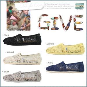 [W7レモン在庫処分］靴 レディース [即納&amp;送料無料]TOMS トムス Crochet クロシェ スリッポン 靴 レディース ウーマンズ クラシックス crochet