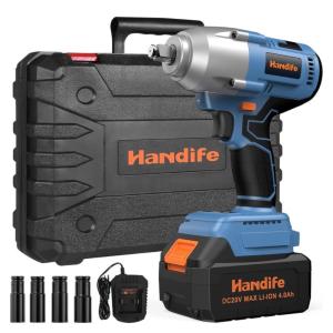 Handife 電動インパクトレンチ 20V 4.0Ahバッテリー 充電式 コードレス ブラシレスモーター 無段変速 正逆転両用 最大トルク550N.m ソケット4本 電動レンチ｜shopzerowan