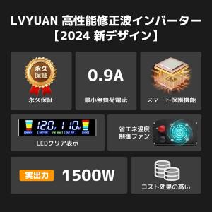 【永久保証】修正波 インバーター DC 12V...の詳細画像1
