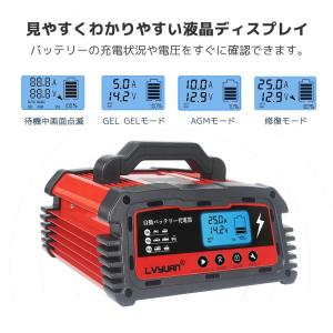 LVYUAN 全自動バッテリー充電器 スマート...の詳細画像2