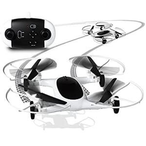 Sharper Imager 7" Rechargeable Drone, Fly in The Sky, Drive On The Land