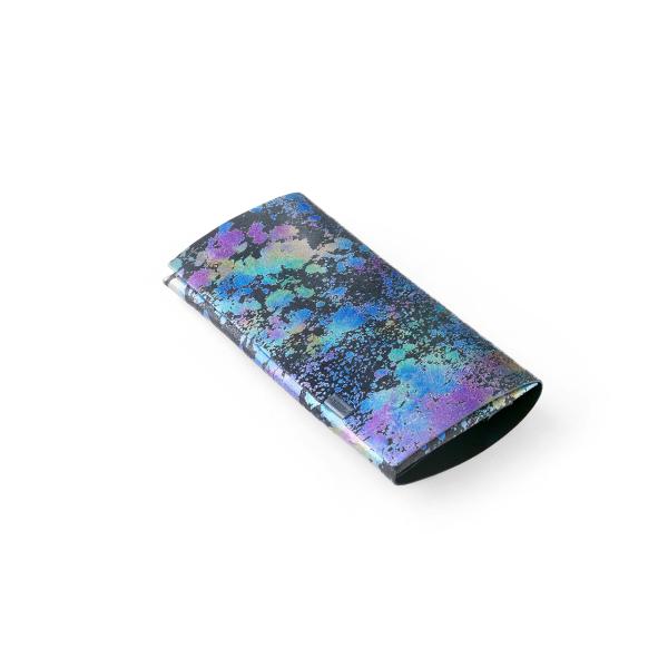 財布 長財布 メンズ レディース 牛革 所作 ロング Aurora オーロラ×ブラック