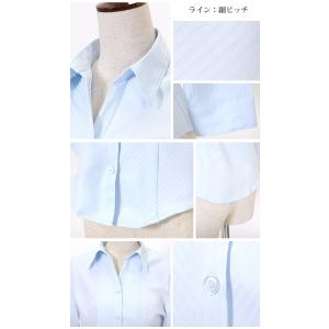 【ストライプ】ビジネスシャツ オフィスシャツ ...の詳細画像2