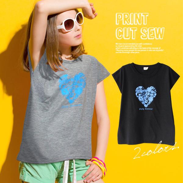 値下げ 子供服 カットソー Tシャツ tシャツ 半袖Tシャツ プリントTシャツ キッズ フレンチスリ...
