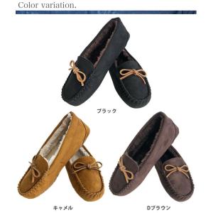 モカシン ボア ボアモカシン ぺたんこ 靴 シ...の詳細画像1