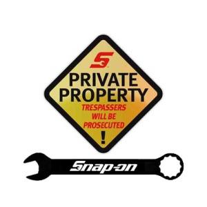 Snap-on（スナップオン）ステッカー「PRIVATE PROPERTY DECAL」｜shouei-st