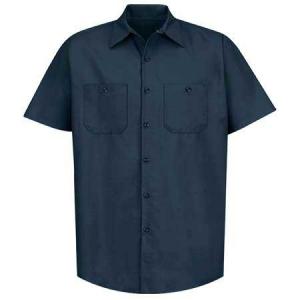 Redkap（レッドキャップ）Short Sleeve Industrial Solid Work Shirt【NAVY】ワークシャツ、半袖、SP24、ネイビー｜ショウエイネットショップヤフー店