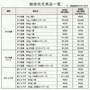 がり生姜 1kg(10袋入り:1ケース) 送料...の詳細画像3