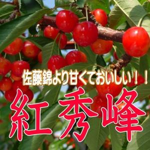 朝摘み新鮮さくらんぼ　家庭用紅秀峰1Kｇ箱詰め　L〜2Lサイズ バラ詰め