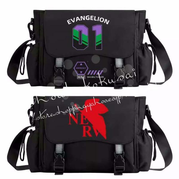 新世紀エヴァンゲリオン EVA 周辺 ショルダーバッグ 大容量 旅行 カバン オックスフォード 防水...