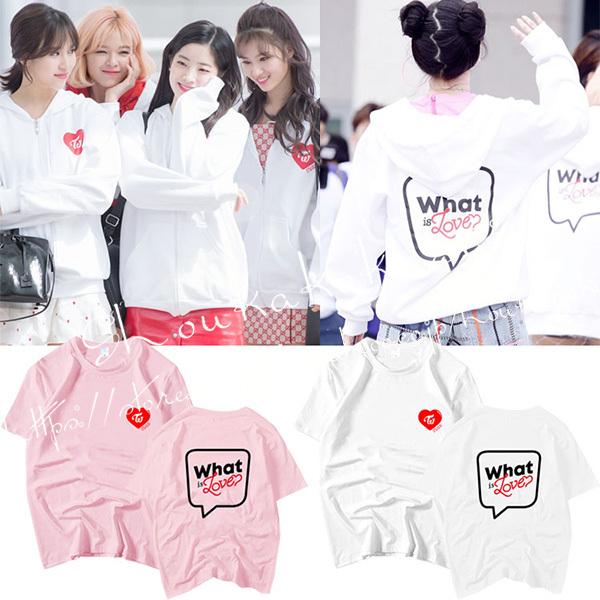 TWICE 風 What is Love 韓流グッズ 半袖 Tシャツ 周辺 男女 半袖運動ウェア 応...