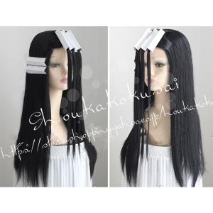 コスプレウィッグ ブリーチ BLEACH 風六番隊隊長 朽木白哉 くちき びゃくや かつら WIG 耐熱 大人 cosplay ハロウィン仮装 変装 コスチューム