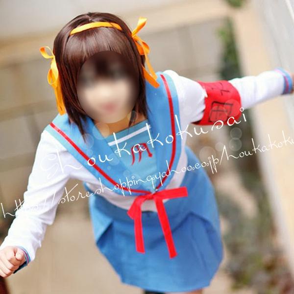 涼宮ハルヒの憂鬱風 長門 有希 涼宮ハルヒ 6点セット 制服 衣装 冬服 長袖 腕章 コスプレ衣装 ...
