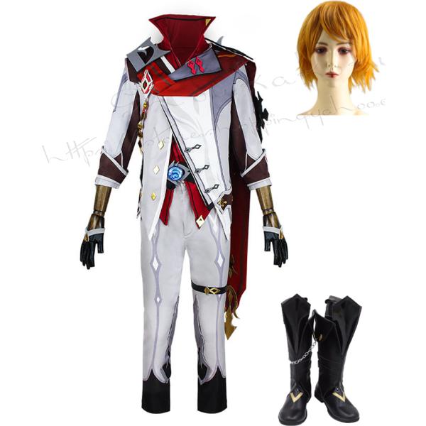 原神 げんしん風 タルタリヤ コスプレ衣装 ウィッグcos靴 パーティーcosplay 変装仮装コス...