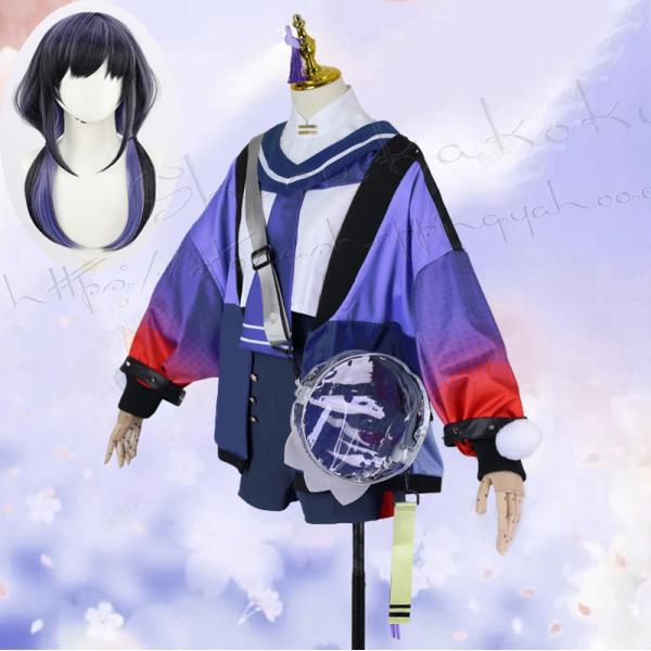 バーチャルYouTuber風 彩虹社 VTuber 先斗寧 ぽんとねい  コスプレ衣装 ウィッグ 演...