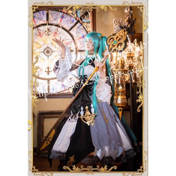 VOCALOID 初音ミクmiku 風 未来の幻書啓世録  コスプレ衣装 ウィッグ cosplay ...