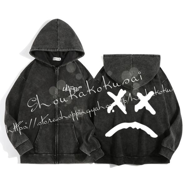 Lil Peep ファスナー付きパーカー 春秋 長袖 上着 コート 男女兼用 周辺 やわらかい ペア...
