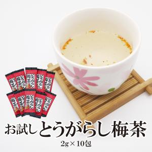お試し とうがらし梅茶 10本 2g×10本  ポイント消化 梅