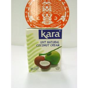 横浜中華街の味が自宅で！　KARA　ココナッツクリーム200ml（紙パック）、【純正椰漿】タピオカと一緒にデザートや、カレーなどに♪