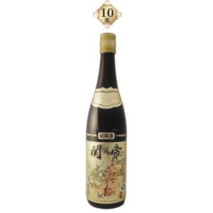 関帝　陳年１０年紹興花彫酒（金ラベル）17度、600MLX12本（1ケース売り）、10年熟成ならではの華やか香りと優雅な味わいが堪能できます♪｜shoukoushu