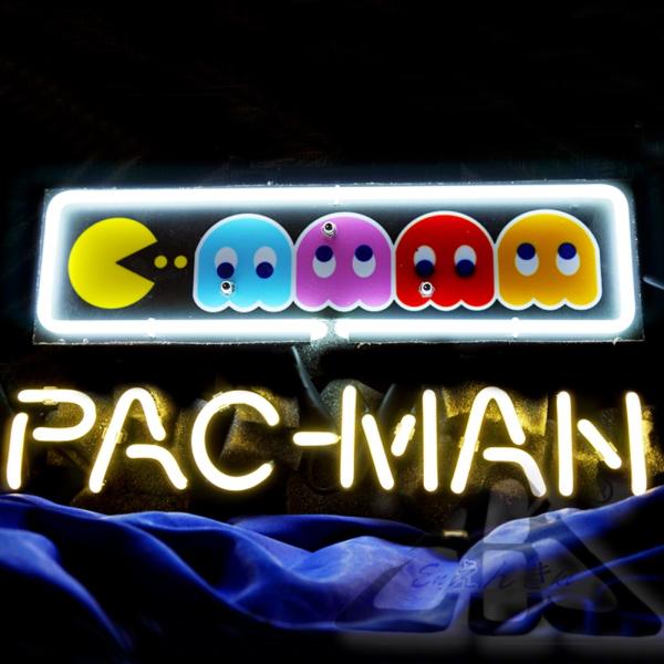 PAC-MAN パックマン ネオン看板 レトロゲーム インテリア LED 照明 アーケード カフェ ...
