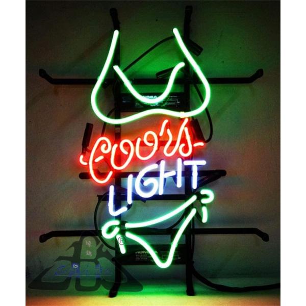 ガラス ネオンサイン ビキニ デザイン バー Coors Light クアーズライト ビキニ サマー...