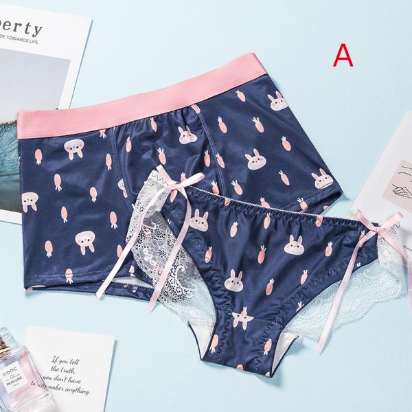 イチゴ ストロベリー うさぎ ペアパンツ　カップル下着　男女セット　カップルショーツ　セクシー　レデ...