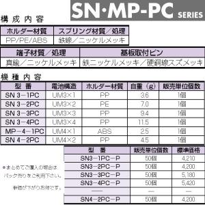 SN4-2PC UM4x2本用電池ホルダーの詳細画像2