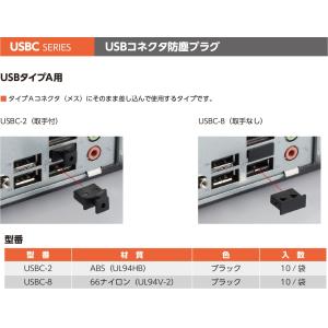 USBC-2 USBタイプA用 コネクタ防塵プ...の詳細画像1