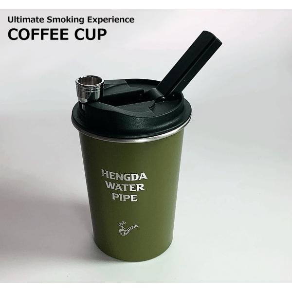 [日本初上陸] COFFEE CUP 絶対コーヒーカップでしょ？というボング　カーキ　ボング/水パイ...
