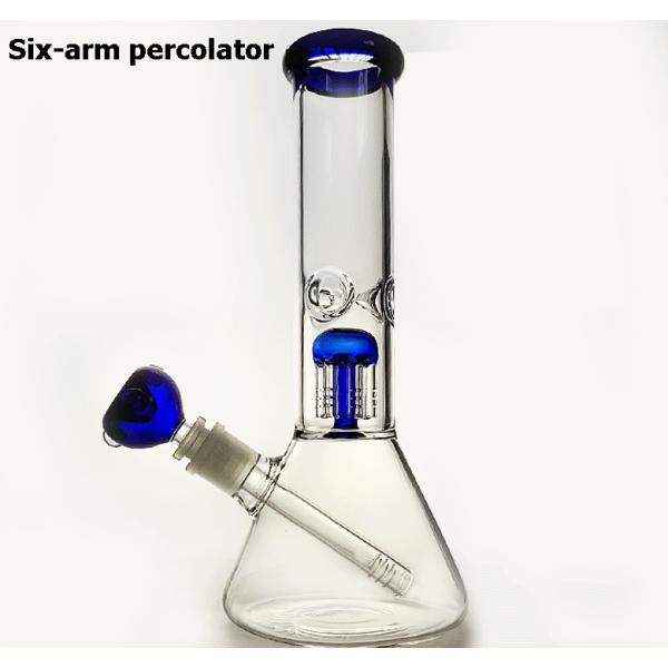 送料無料 [11.4インチダブルチャンバー] 6アームパーコレーターGB019ヘビーウエイト　ボング