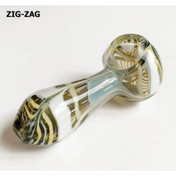 PYREXガラスパイプ/インサイドアウト　zigzag pattern GP0138　パイレックス