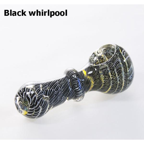 【80年代定番スタイルのガラスパイプ】 PYREXインサイドアウトスプーン Black whirlp...