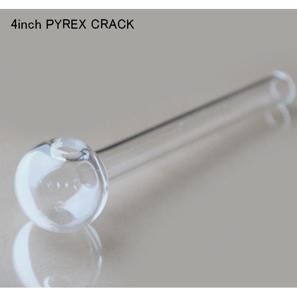 クリア・クラック/4インチＰＹＲＥＸヘビーウエイトガラスパイプ