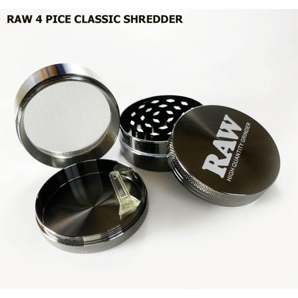 送料無料【RAW4層グラインダー】 RAW 4ピース クラシック シュレッダー　チタンカラーコーティ...