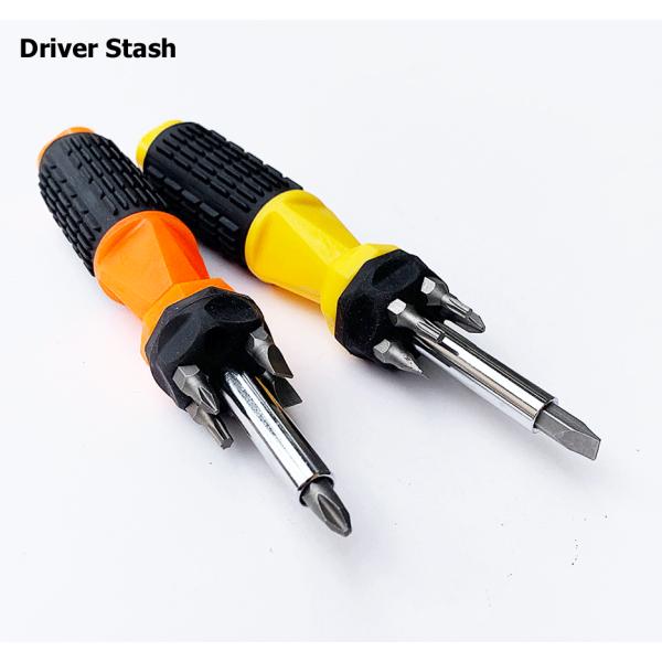 【6種類のビットを備えた多機能ドライバー】 多機能ドライバー　ストレージ付き　スタッシュ＆セーフティ...