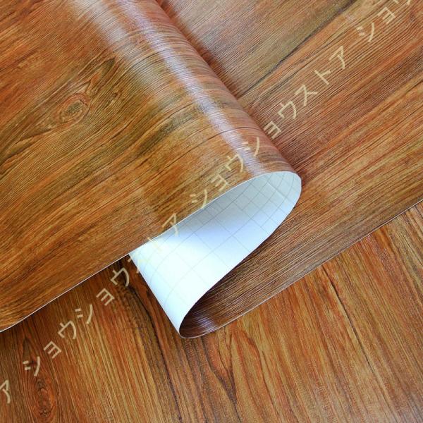 壁紙 木目 リメイクシート 木目柄の貼ってはがせる壁紙シール 木目調 壁用 のり付き 壁用 ドア リ...