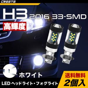 2本セット LEDバルブ H3 LED 2016チップ フォグライト LED ライト DRL 軽自動車 バイク 12V 6000K ホワイト｜shouun