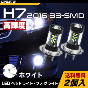 2本セット H7 LED 2016チップ フォグライト バックランプ ブレーキランプ ウィンカーライト 12V ホワイト LEDバルブ｜shouun