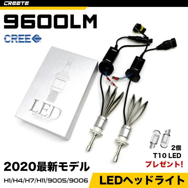 CREE 9600LM LEDヘッドライト H4 車検対応 H7 H8 H11 HB3 HB4 H1...