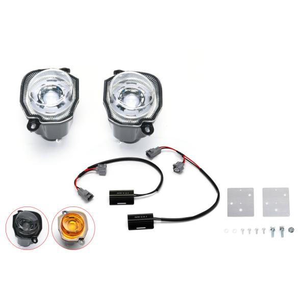 ショウワガレージ LEDフロントウィンカーランプ タイプ2 カプラーオン抵抗 取付けプレート 3点セ...