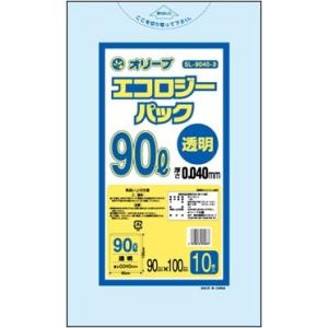 90Lゴミ袋   業務用 安い　【0.04ｍｍ厚 90L （透明）】900ｘ1000ｃｍ  10枚入...