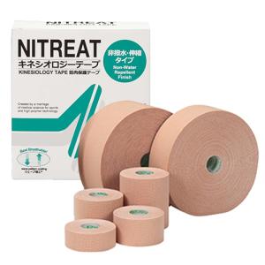 正規品 非撥水(ひはっすい) 粘着伸縮布包帯 筋肉保護テープ ニトリート キネシオロジーテープ(NITREAT KINESIOLOGY TAPE)+レビューで選べるおまけ付
