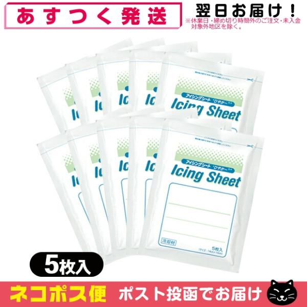 冷却材 大石膏盛堂 アイシングシートS(14x10cm) 5枚入り x10袋(合計50枚)+レビュー...